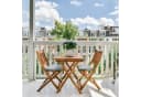 relaxdays Blumentopf Runder Blumentopf im 2er Set Weiß Natur Bild 5
