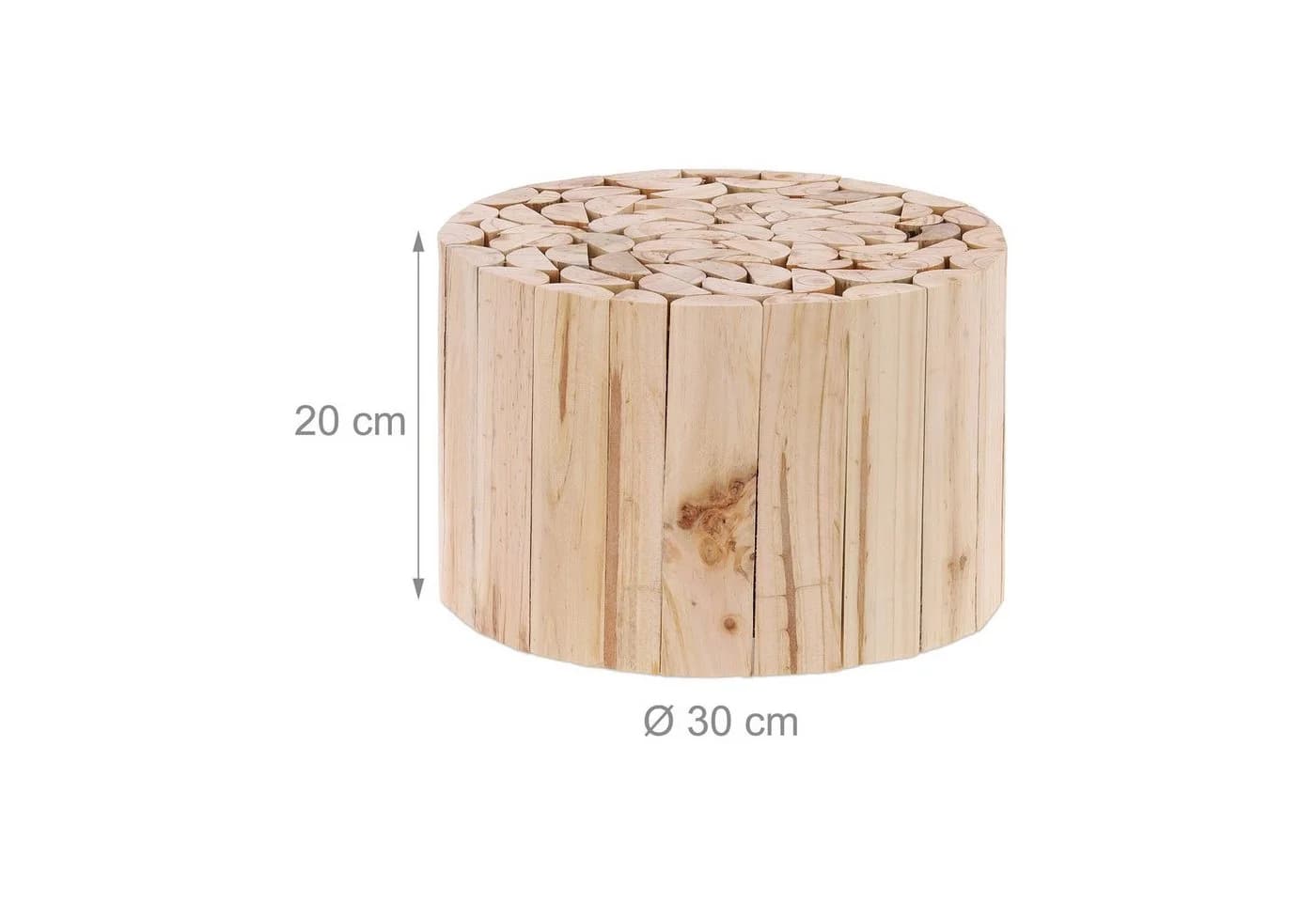 RELAXDAYS Blumenhocker Natur Tannenholz Mosaik-Design - Bild 4