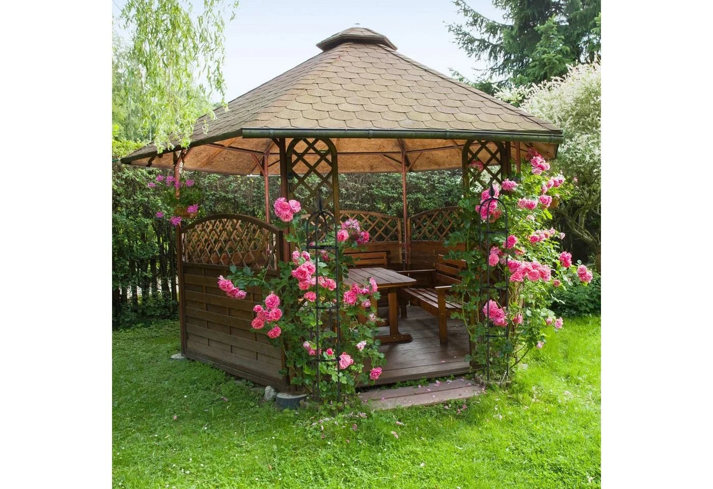 Relaxdays Rankhilfe 100 cm 2er Set Schwarz
