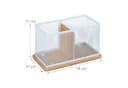 relaxdays Stiftehalter Organizer Bambus & Mesh Weiß Bild 4