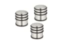 relaxdays Bodentürstopper Edelstahl 3er Set Silber Schwarz Bild 2