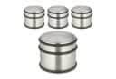 relaxdays Bodentürstopper Edelstahl 4er Set Silber Schwarz Bild 2