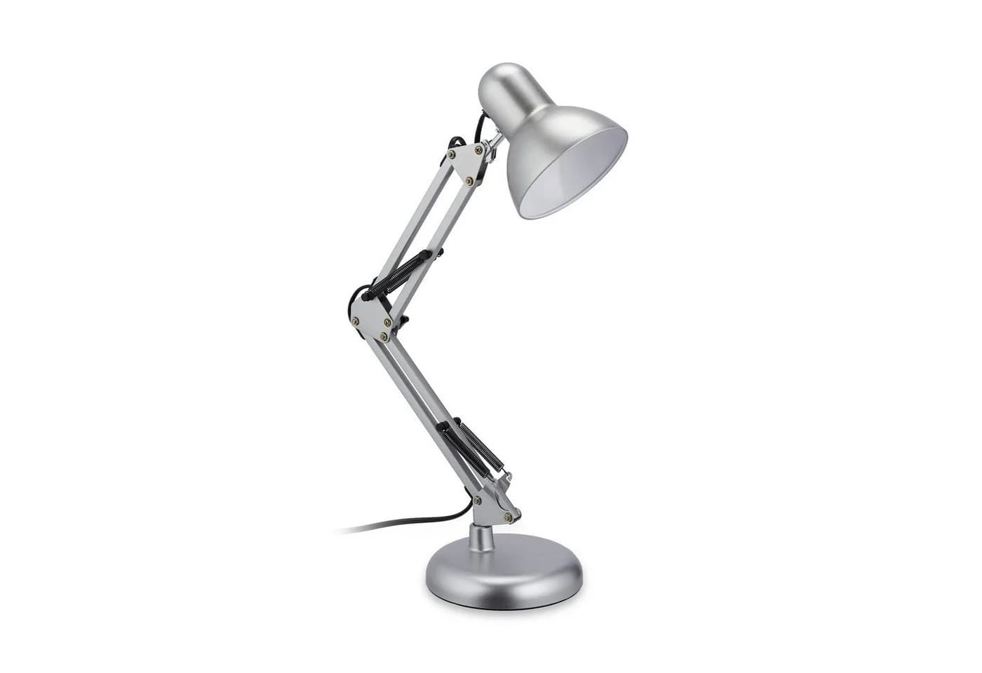 relaxdays Schreibtischlampe Retro silber/schwarz mit Gelenkarm - Bild 2