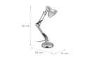 relaxdays Schreibtischlampe Retro silber/schwarz mit Gelenkarm Bild 4
