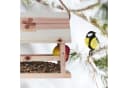 relaxdays Vogelhaus aus Naturholz mit Meisenknödelhalter Bild 5