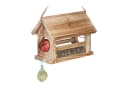 relaxdays Vogelhaus Wetterfest mit Meisenknödelhalter & Apfelhalter Bild 2