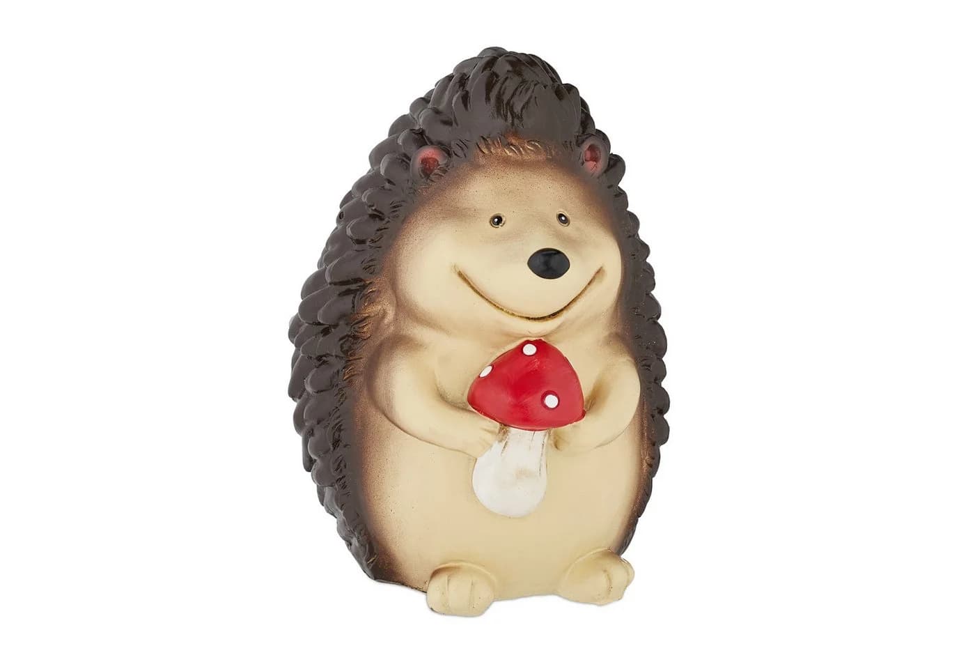 RELAXDAYS Gartenfigur Igel Braun Rot Weiß Polyresin - Bild 2