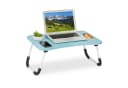 relaxdays Laptoptisch Hellblau Zusammenklappbar mit Eisengestell Bild 2