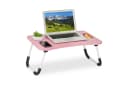 relaxdays Laptoptisch Pink - Faltbarer Schoßtisch mit Eisengestell Bild 2