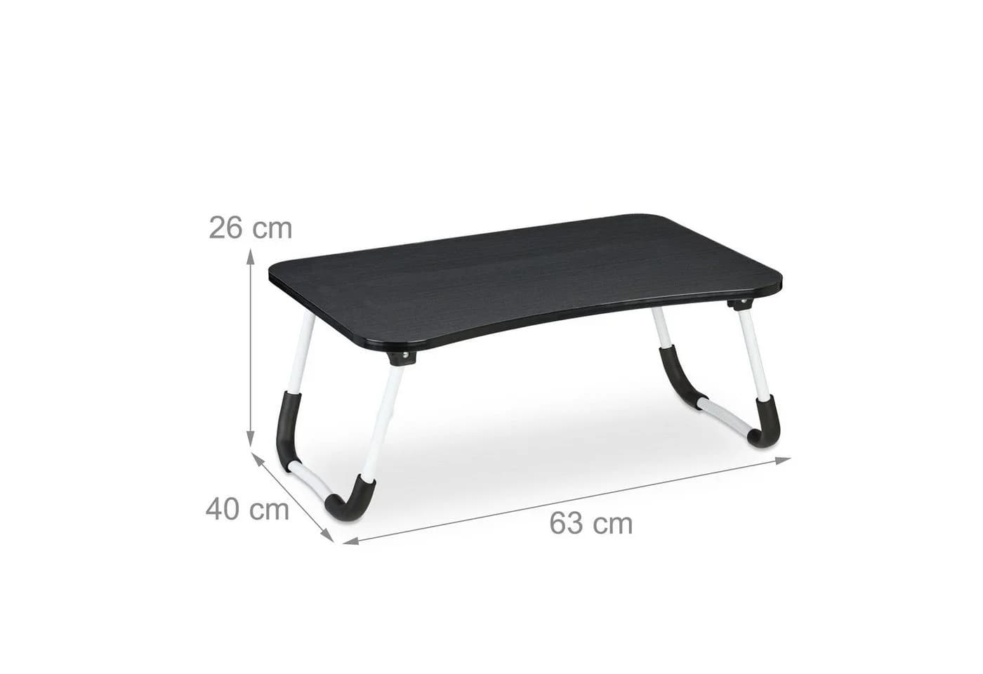 relaxdays Laptoptisch Schwarz - Klapptisch für Bett und Couch - Bild 4