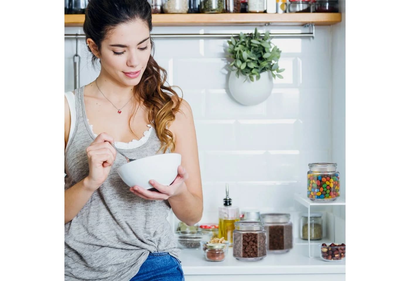 relaxdays Vorratsglas 6er Set mit Deckel 1300 ml Glas Transparent - Bild 3