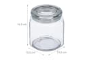 relaxdays Vorratsglas 6er Set mit Deckel 1300 ml Glas Transparent Bild 4