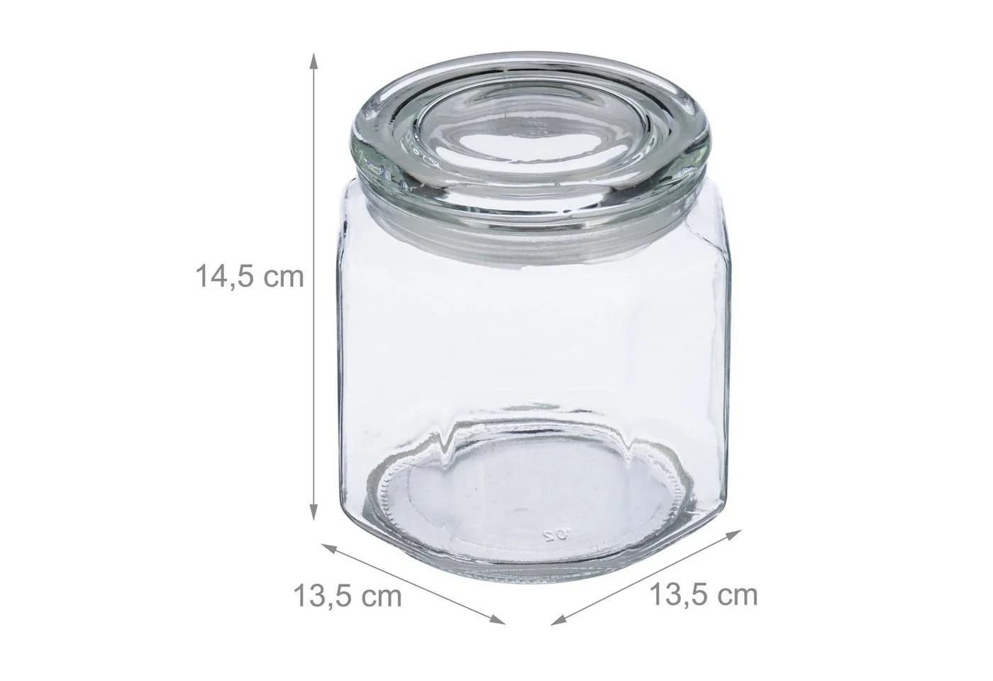 relaxdays Vorratsglas 6er Set mit Deckel 1300 ml Glas Transparent - Bild 4