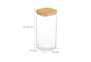 relaxdays Vorratsglas 3er Set mit Deckel 1500 ml Glas Bambus Bild 4