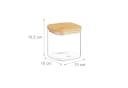 relaxdays Vorratsglas 3er Set mit Deckel 600 ml Glas Transparent/Braun Bild 4