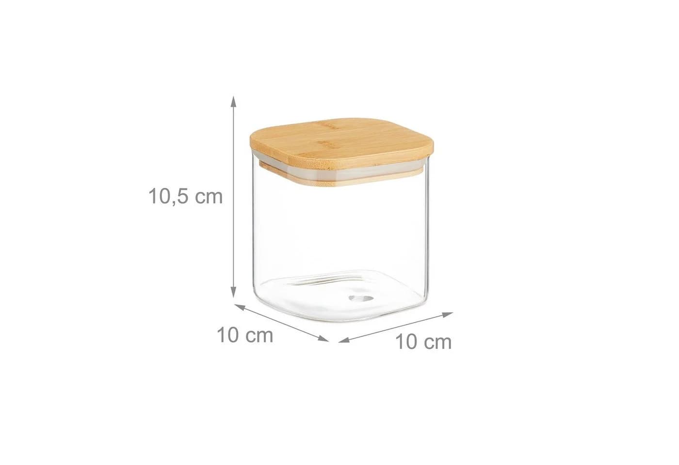 relaxdays Vorratsglas 3er Set mit Deckel 600 ml Glas Transparent/Braun - Bild 4