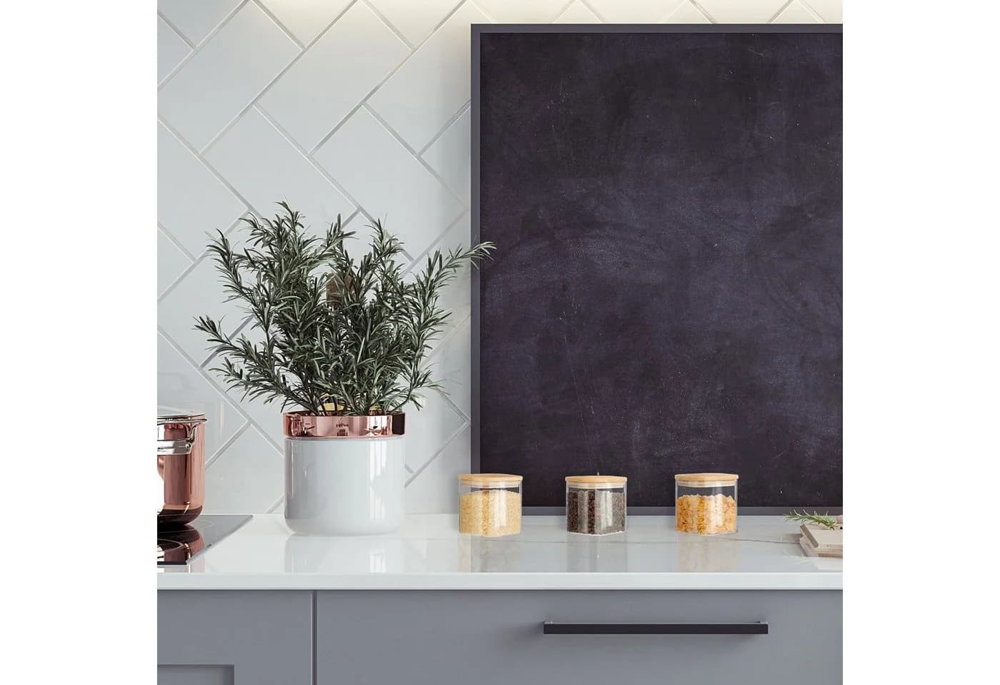relaxdays Vorratsglas 3er Set mit Deckel 600 ml Glas Transparent/Braun - Bild 5