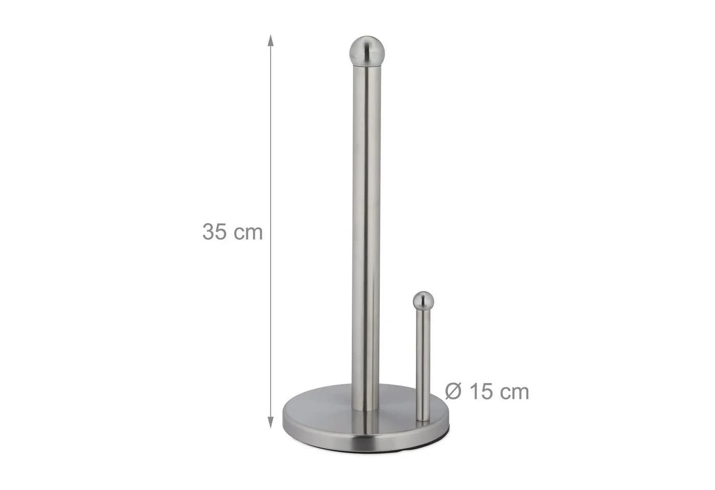 relaxdays Küchenrollenhalter aus Edelstahl Silber - Bild 4