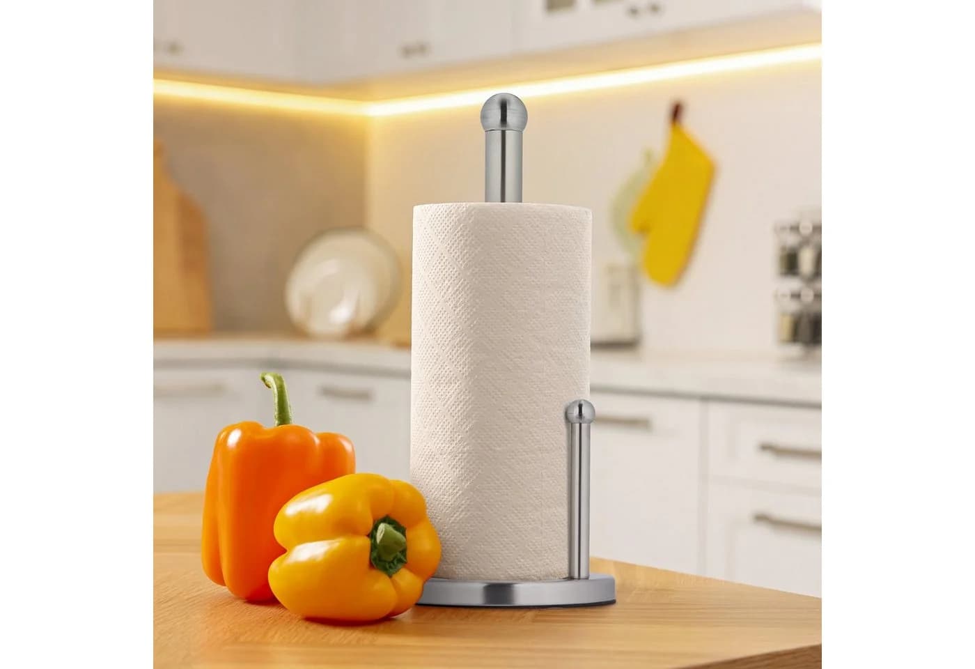 relaxdays Küchenrollenhalter aus Edelstahl Silber - Bild 5