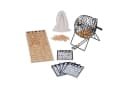 relaxdays Bingo-Spiel Set aus Holz mit Trommel und 18 Karten Bild 2