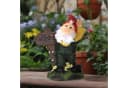 RELAXDAYS Gartenzwerg mit Welcome Schild Bunt Polyresin Bild 1