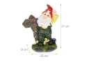 RELAXDAYS Gartenzwerg mit Welcome Schild Bunt Polyresin Bild 4