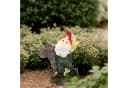 RELAXDAYS Gartenzwerg mit Welcome Schild Bunt Polyresin Bild 5