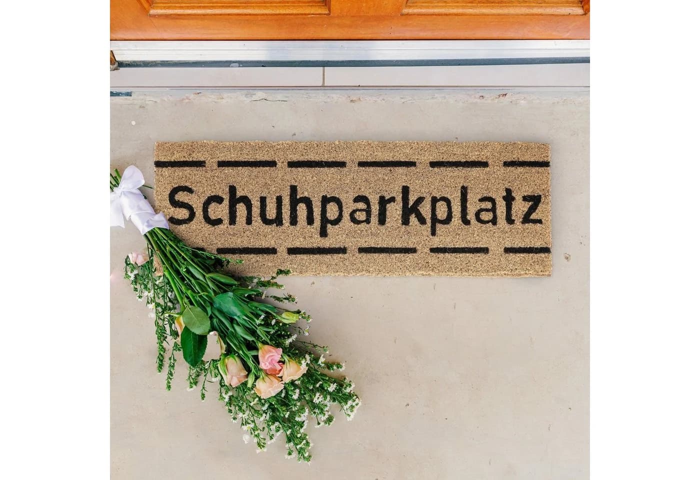 relaxdays Fußmatte Kokos Schuhparkplatz schmal