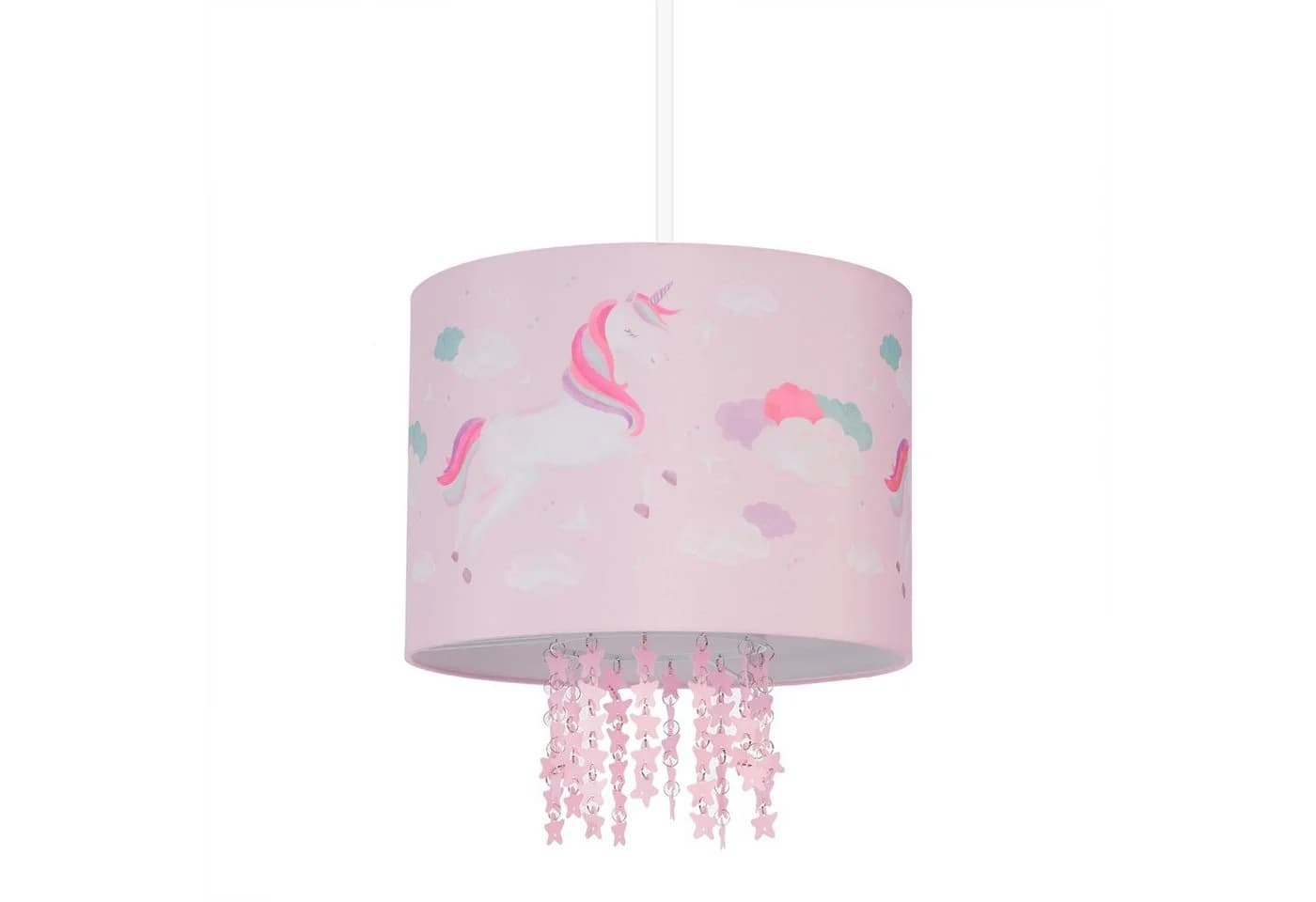relaxdays Hängeleuchte Hängelampe für Kinderzimmer Einhorn Rosa - Bild 2