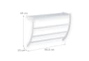 relaxdays Handtuchhalter Weiß Wand mit Ablage 3 Stangen Bild 4