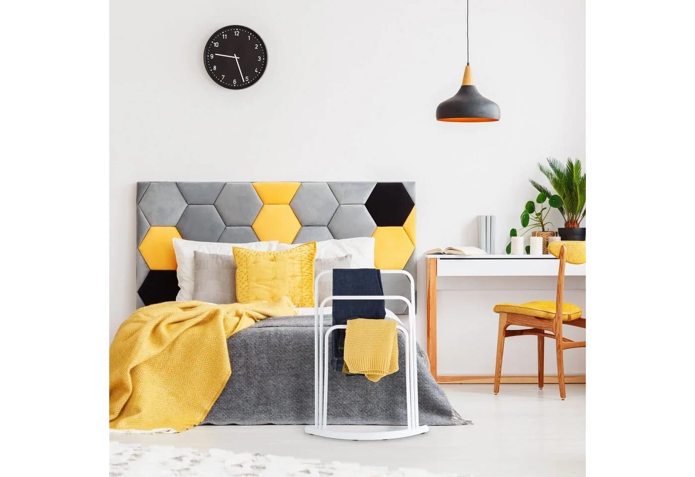 relaxdays Handtuchständer Stehend Weiß Stahl 3 Stangen - Bild 5