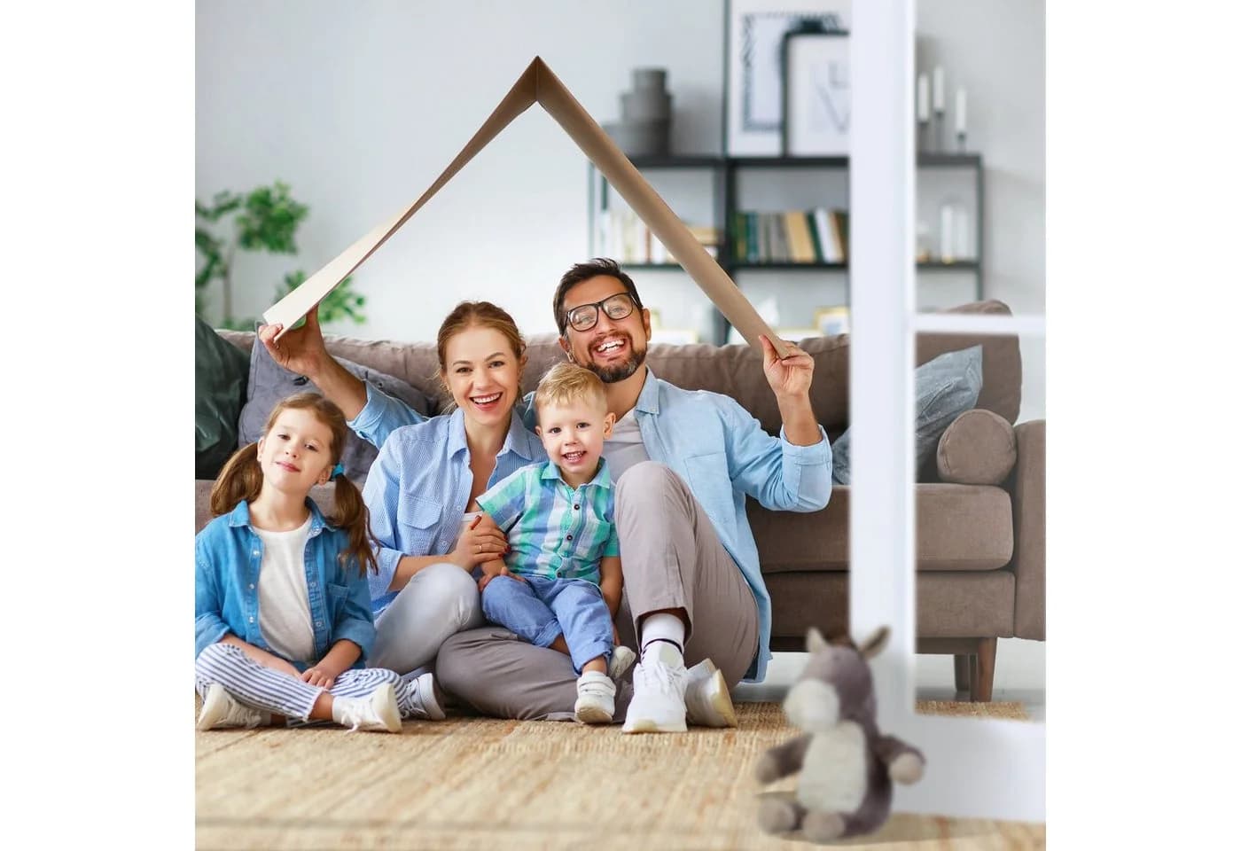 relaxdays Türstopper Esel Grau - Stoff-Türstopper mit Sandfüllung - Bild 3