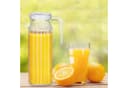 relaxdays Wasserkrug 2x Saftkrug Glas 1l Transparent Bild 1