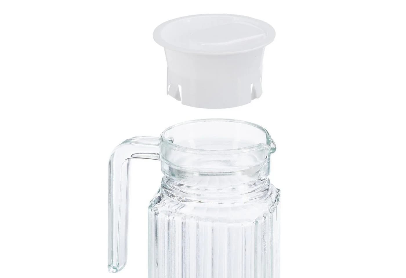 relaxdays Wasserkrug 2x Saftkrug Glas 1l Transparent - Bild 5