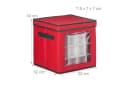 relaxdays Weihnachtskugel Aufbewahrungsbox 2er Set Rot Grün Bild 4