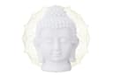 RELAXDAYS Buddhafigur Buddha Kopf Weiß PVC Meditations-Deko Bild 2