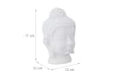 RELAXDAYS Buddhafigur Buddha Kopf Weiß PVC Meditations-Deko Bild 4