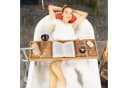 relaxdays Badewannenablage Bambus Natur mit Weinglashalter Bild 3