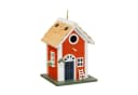 relaxdays Vogelhaus Deko Landhausstil Holz Rot/Weiß/Grün Bild 2