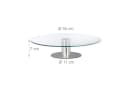relaxdays Tortenplatte mit Fuß im 2er Set Glas Silber Bild 4