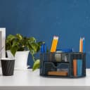 relaxdays Schreibtisch Organizer 9 Fächer Anthrazit Stahl Bild 1