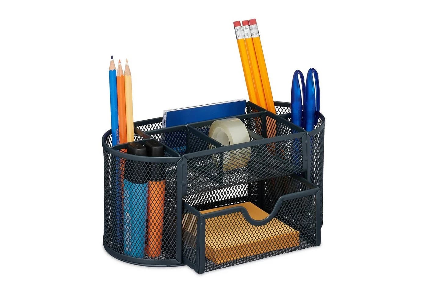 relaxdays Schreibtisch Organizer 9 Fächer Anthrazit Stahl - Bild 2