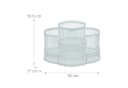 relaxdays Drehbarer Stiftehalter Organizer 7 Fächer Weiß Stahl Bild 4