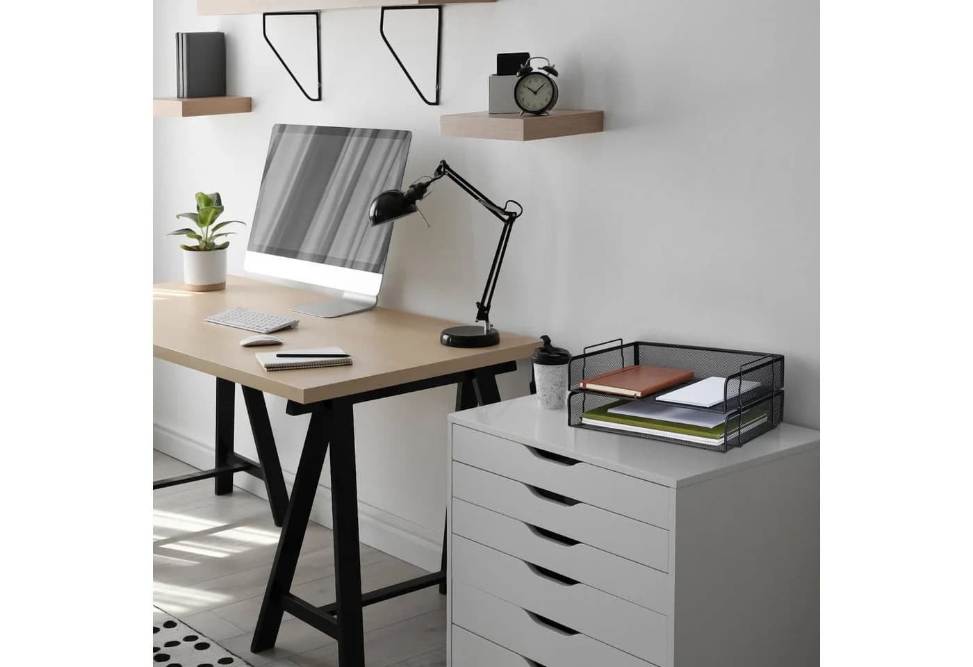 relaxdays Briefablage Stapelbar Schwarz Stahl Mesh - Bild 5