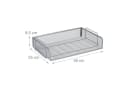 relaxdays Briefablage Metall stapelbar Silber Bild 4