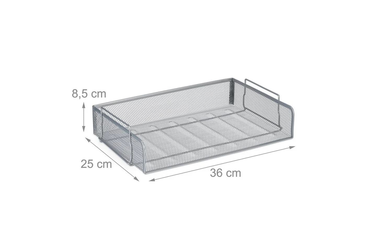 relaxdays Briefablage Metall stapelbar Silber - Bild 4