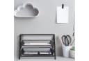 relaxdays Briefablage Dokumentenablage mit 2 Fächern Schwarz Bild 5