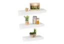 relaxdays Wandregal 3er Set Weiß MDF Eisen Bild 2