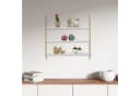 relaxdays Wandregal mit 3 Ablagen Weiß/Gold Modern Bild 5