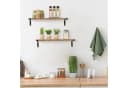 relaxdays Wandregal Industrial 2er Set Braun/Schwarz Bild 1